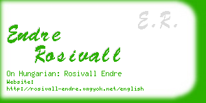 endre rosivall business card